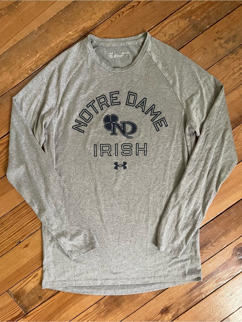 Under Armour Gray Notre Dame Irish Long Sleeve Performance Tee